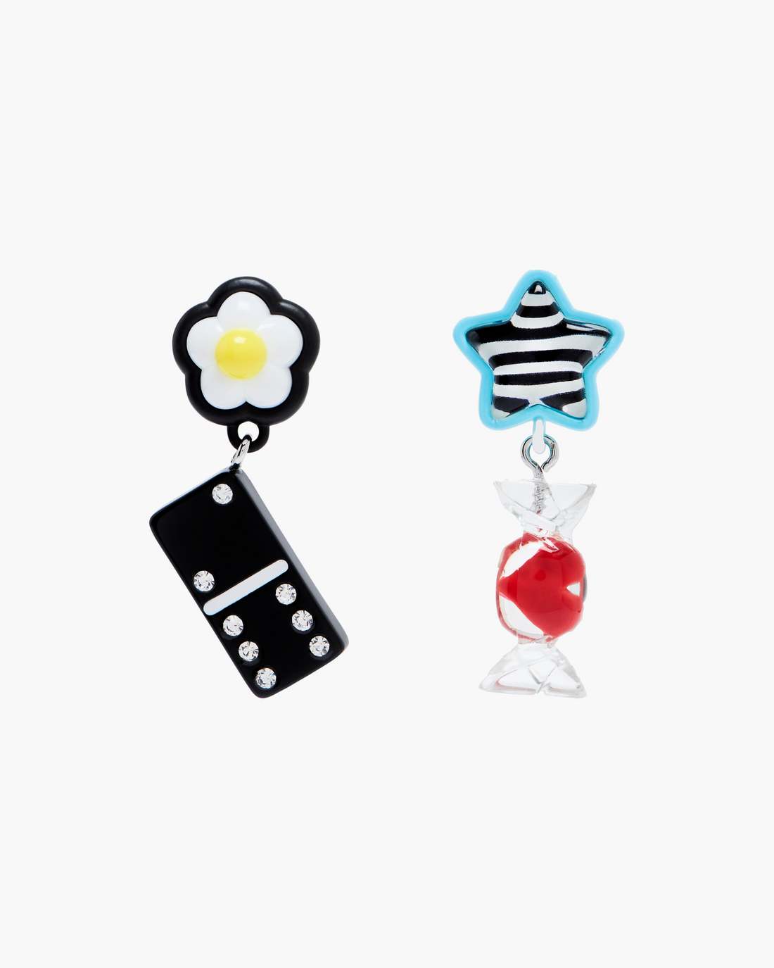 The Sticker Charm Earrings Silver Multi Marc Jacobs