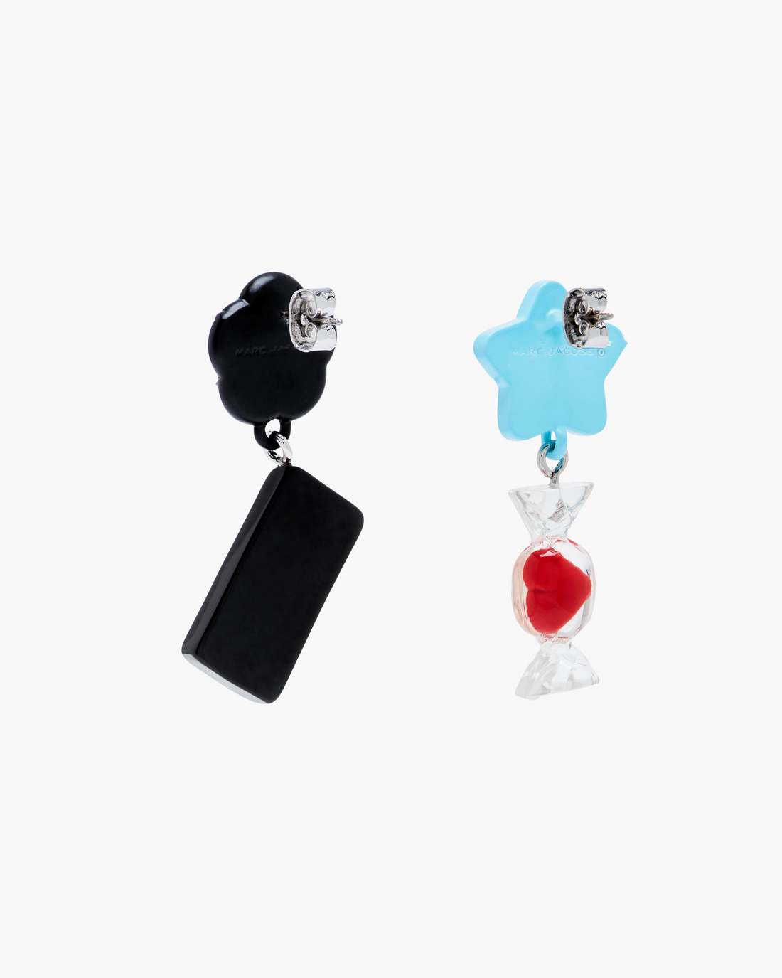 The Sticker Charm Earrings Silver Multi Marc Jacobs