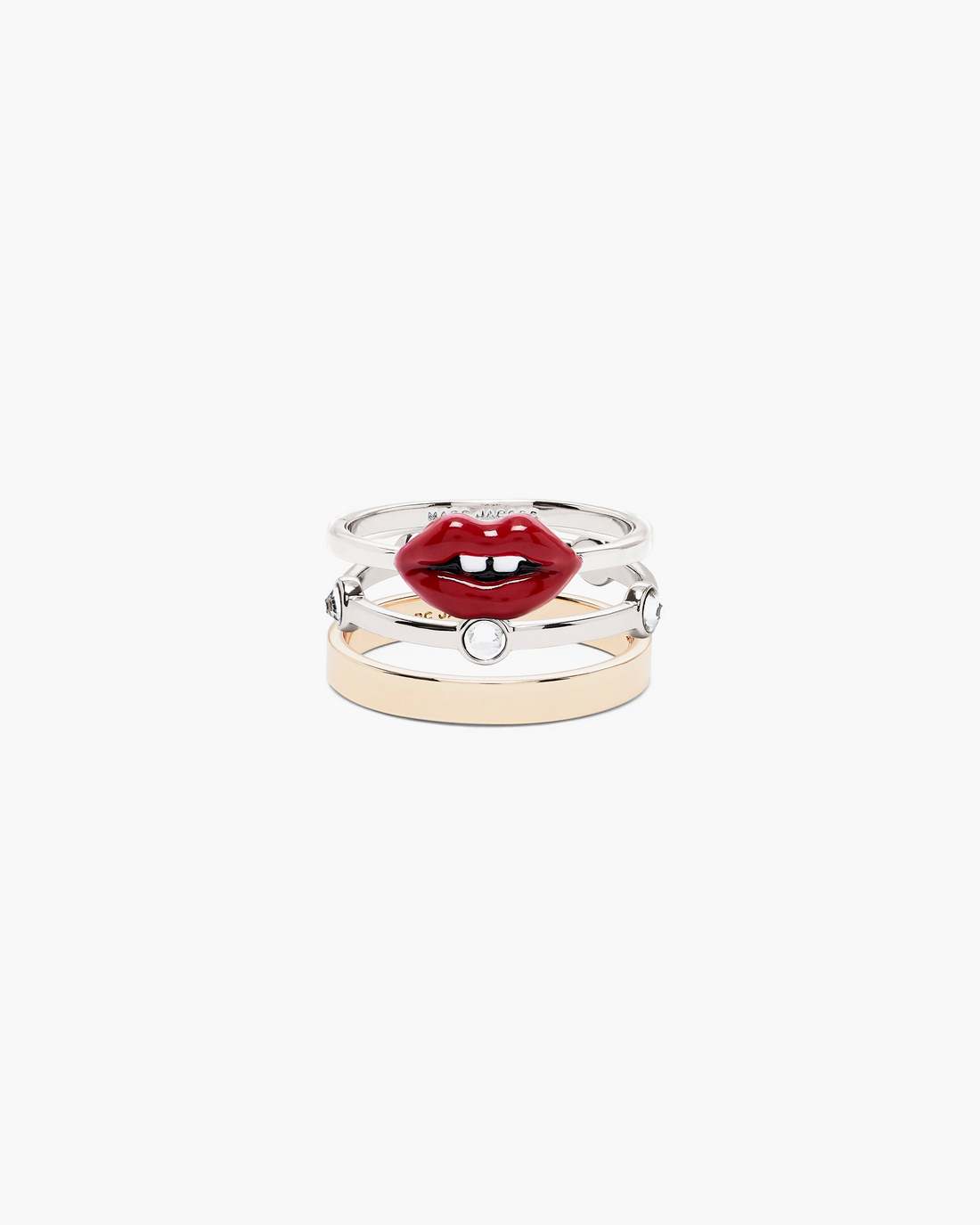 The Lips Ring Set Gold/Silver Marc Jacobs