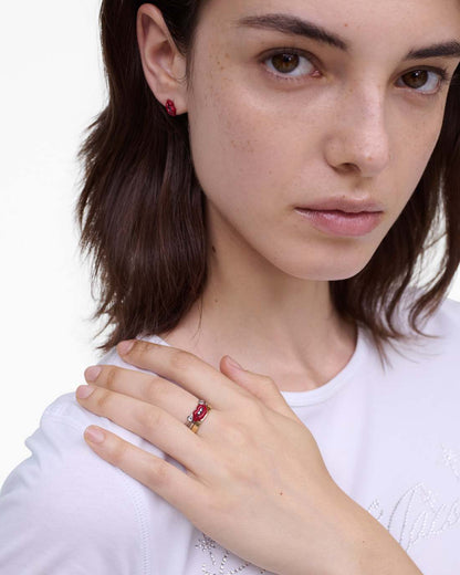 The Lips Ring Set Gold/Silver Marc Jacobs
