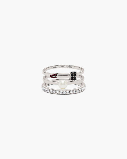 The Rouge Ring Set Silver/Multi Marc Jacobs