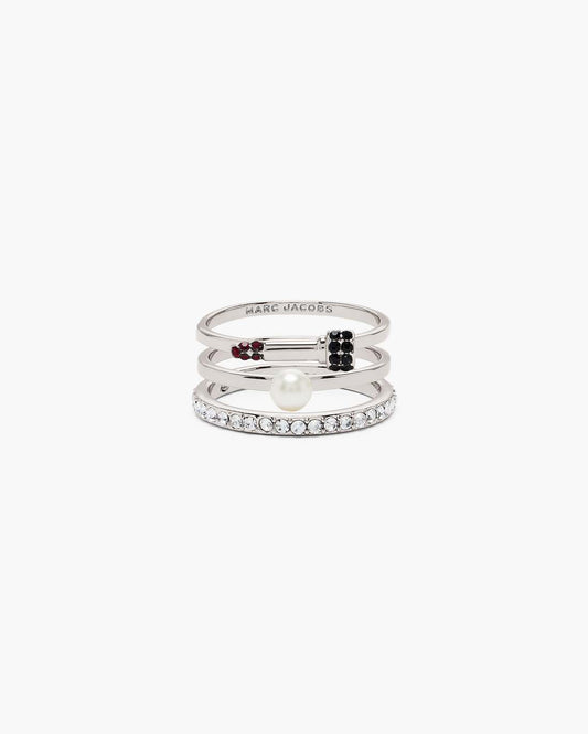 The Rouge Ring Set Silver/Multi Marc Jacobs