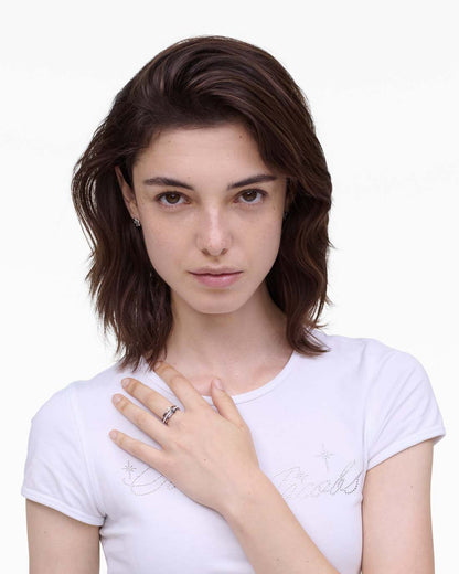 The Rouge Ring Set Silver/Multi Marc Jacobs