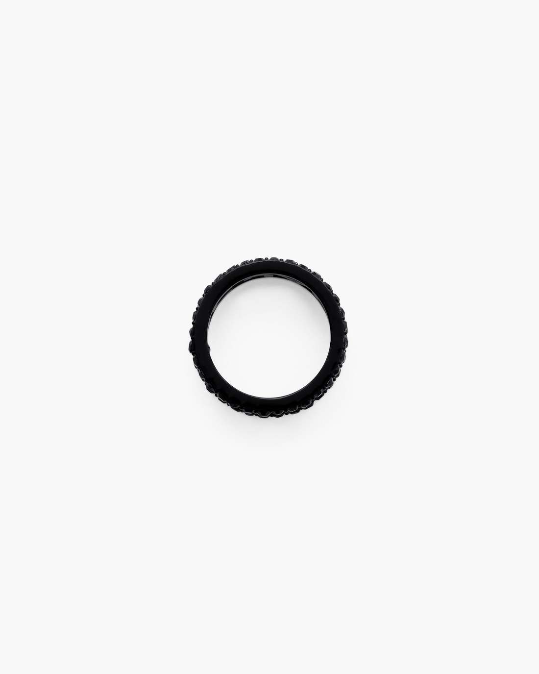 The Monogram Pave Ring Black/Black Crystal Marc Jacobs