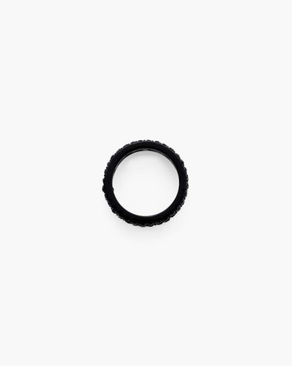 The Monogram Pave Ring Black/Black Crystal Marc Jacobs