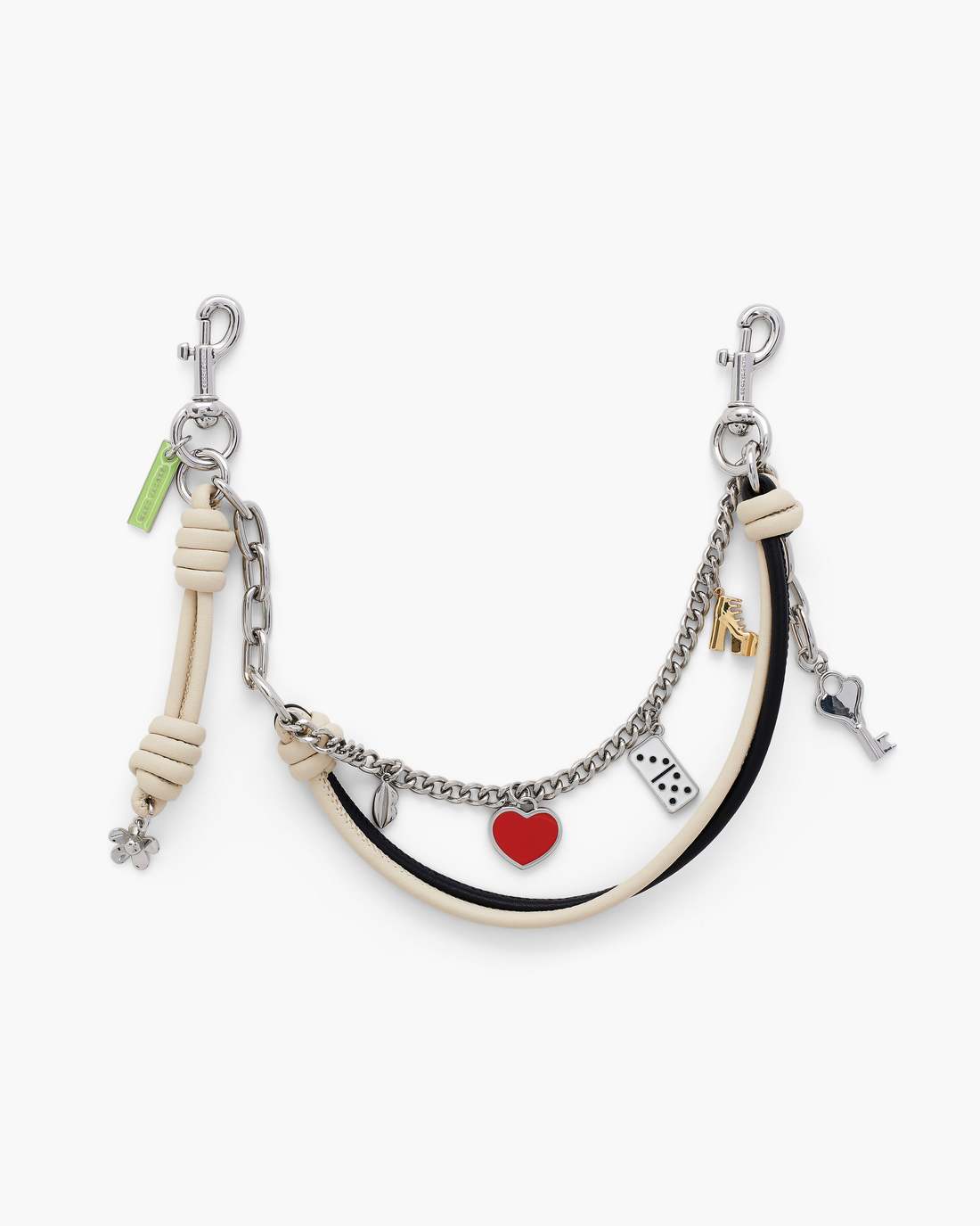 The Mini Icon Chain Bag Charm Black/Cloud White Marc Jacobs