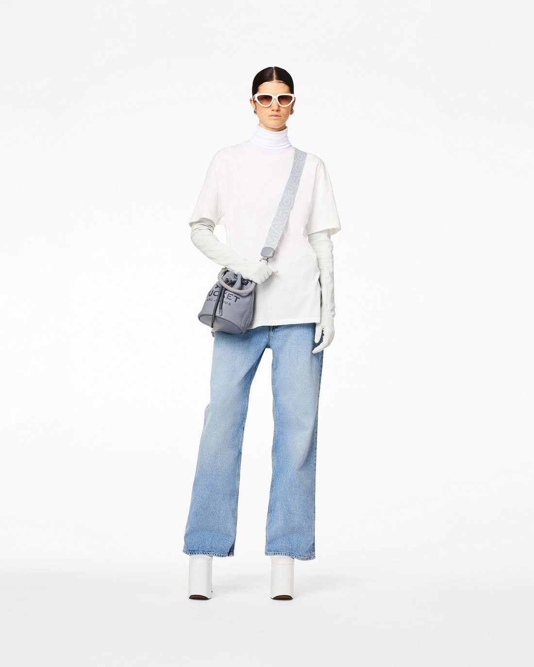 The Outline Logo Webbing Strap Wolf Grey Multi Marc Jacobs