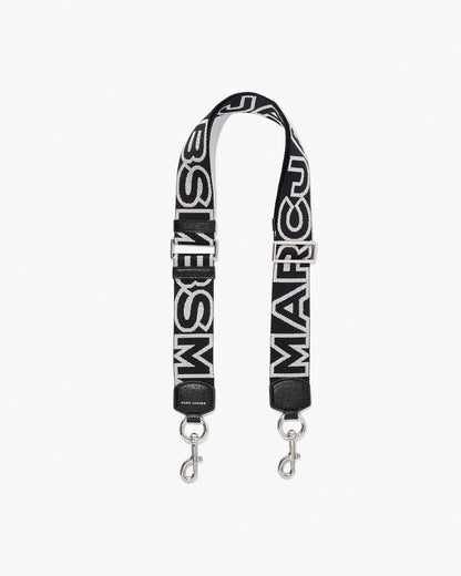 The Outline Logo Webbing Strap Black/Silver Marc Jacobs