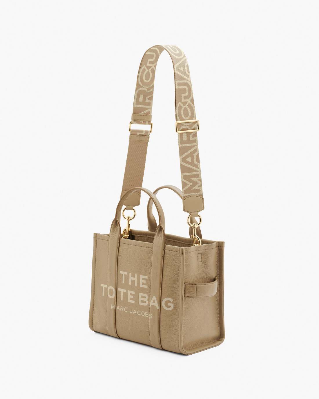 The Outline Logo Webbing Strap Camel Marc Jacobs