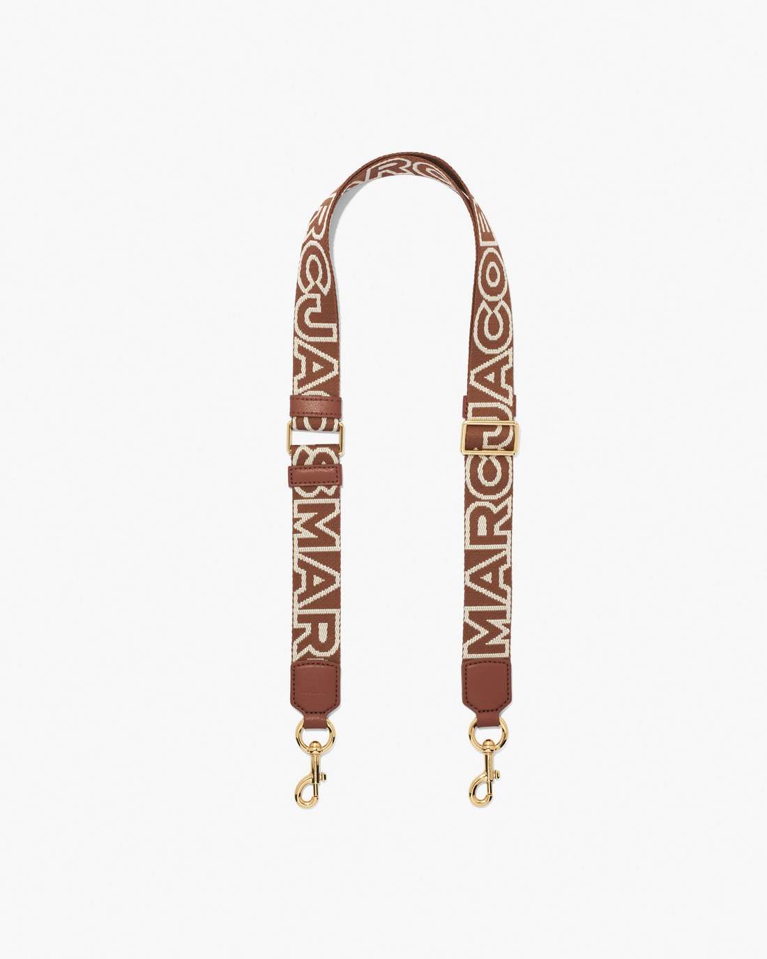 The Thin Outline Logo Webbing Strap Argan Oil Multi Marc Jacobs
