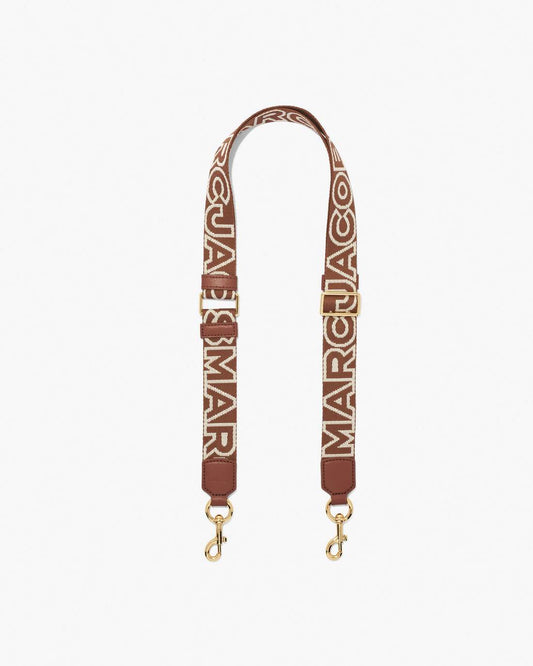 The Thin Outline Logo Webbing Strap Argan Oil Multi Marc Jacobs