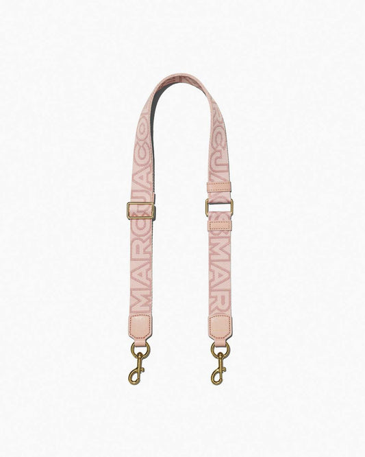 The Thin Outline Logo Webbing Strap Rose Multi Marc Jacobs