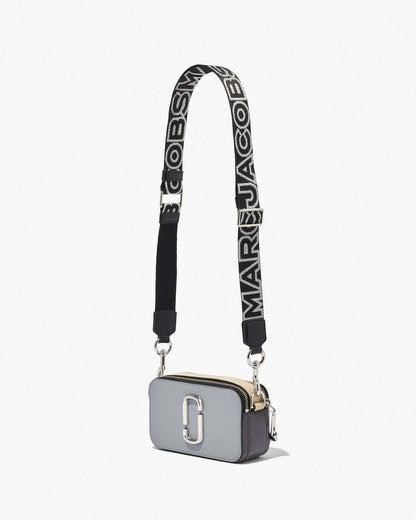 The Thin Outline Logo Webbing Strap Black/Silver Marc Jacobs