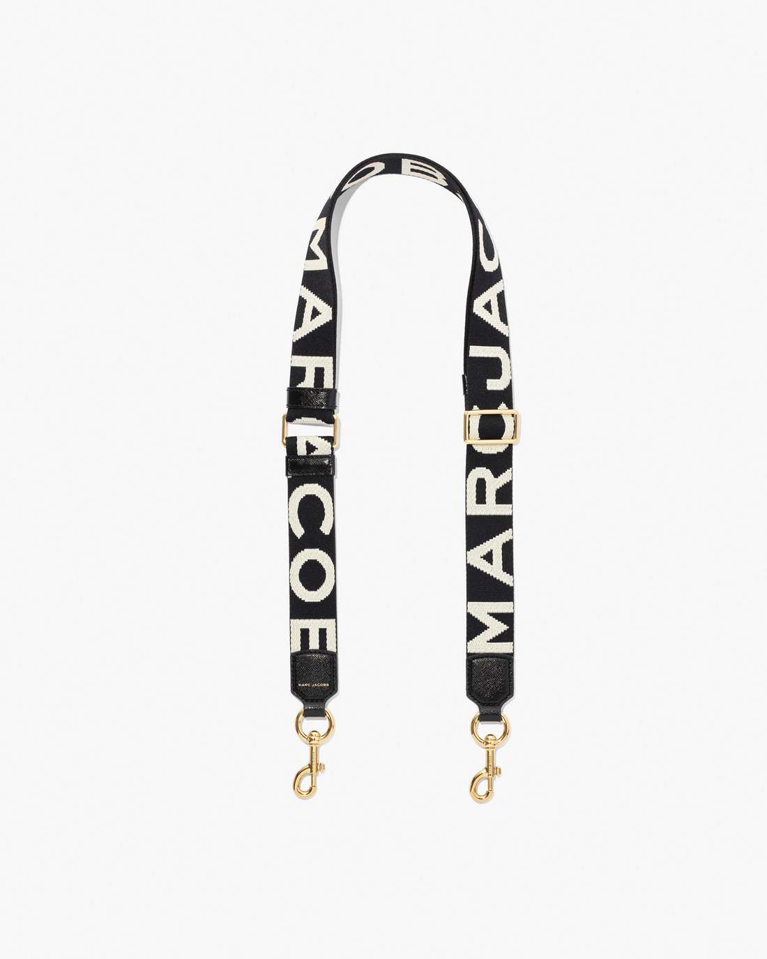 The Thin Logo Webbing Strap Black/White Marc Jacobs