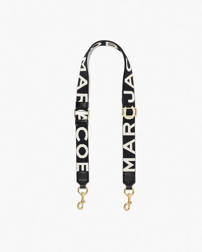 The Thin Logo Webbing Strap Black/White Marc Jacobs