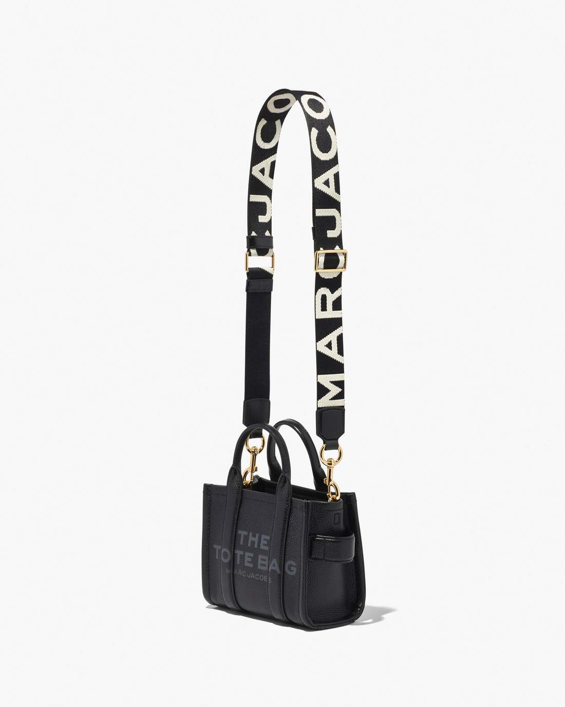 The Thin Logo Webbing Strap Black/White Marc Jacobs