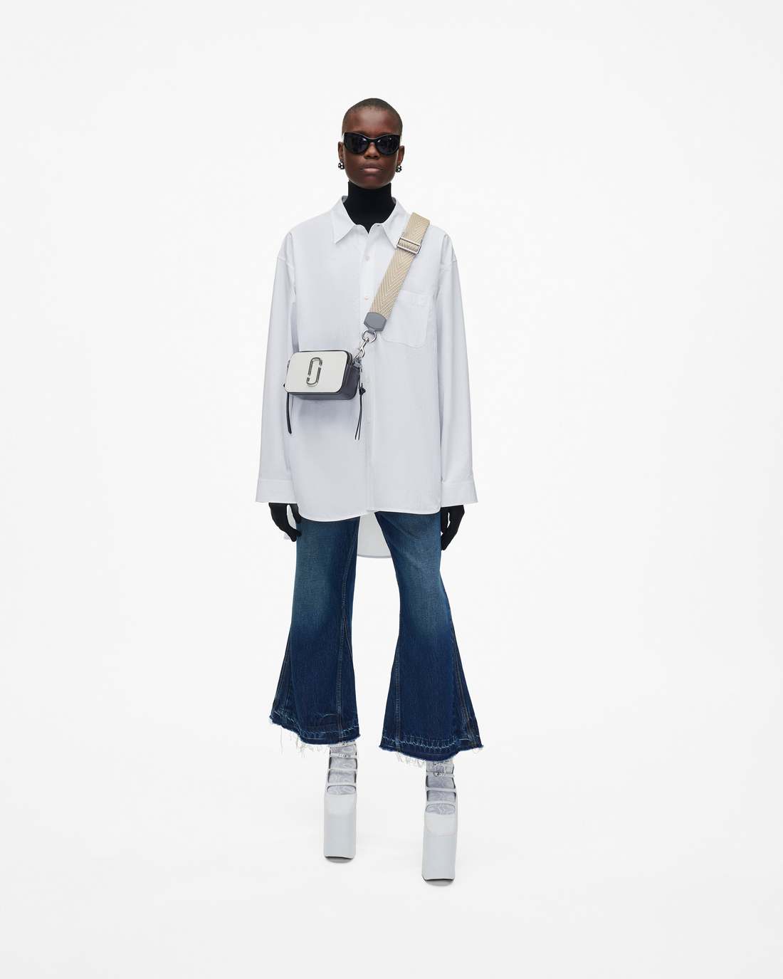 The Arrow Webbing Strap Wolf Grey Multi Marc Jacobs