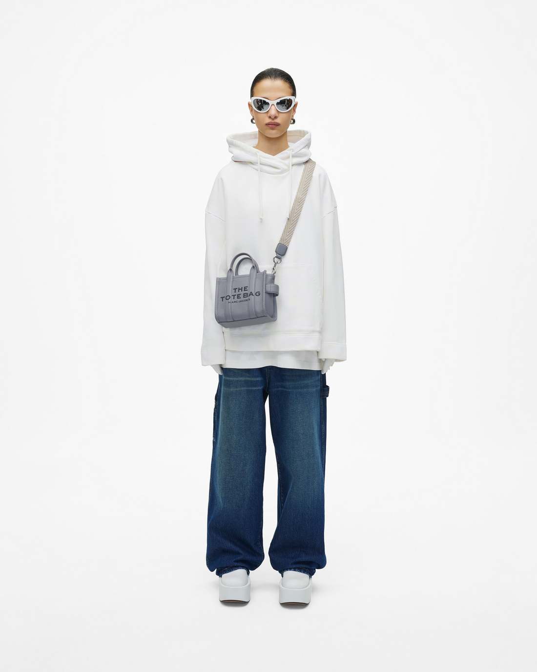 The Thin Arrow Webbing Strap Wolf Grey Multi Marc Jacobs