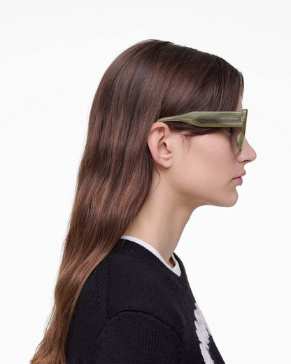 The J Marc Square Sunglasses Olive Marc Jacobs