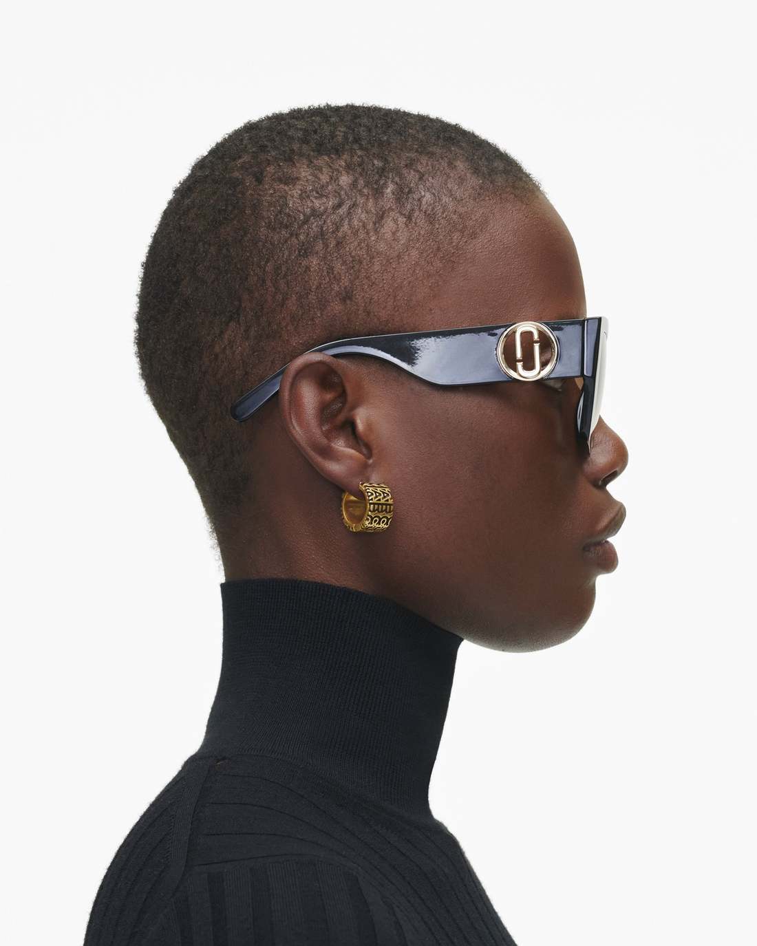 The J Marc Square Cutout Sunglasses Black Marc Jacobs