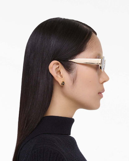 The Classic Logo Round Sunglasses Black/Gold Marc Jacobs