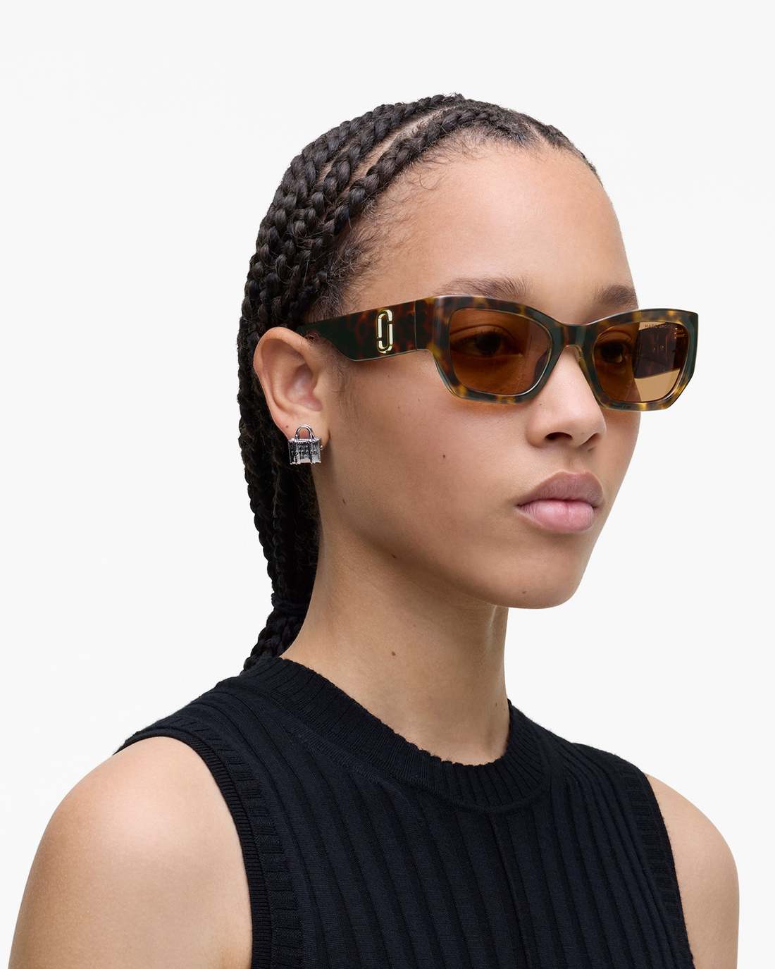 The J Marc Square Cat Eye Sunglasses Havana Marc Jacobs