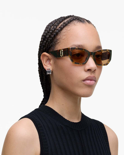 The J Marc Square Cat Eye Sunglasses Havana Marc Jacobs