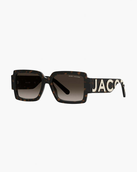 The Bold Logo Square Sunglasses Havana Marc Jacobs