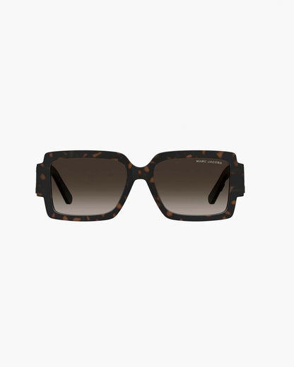 The Bold Logo Square Sunglasses Havana Marc Jacobs