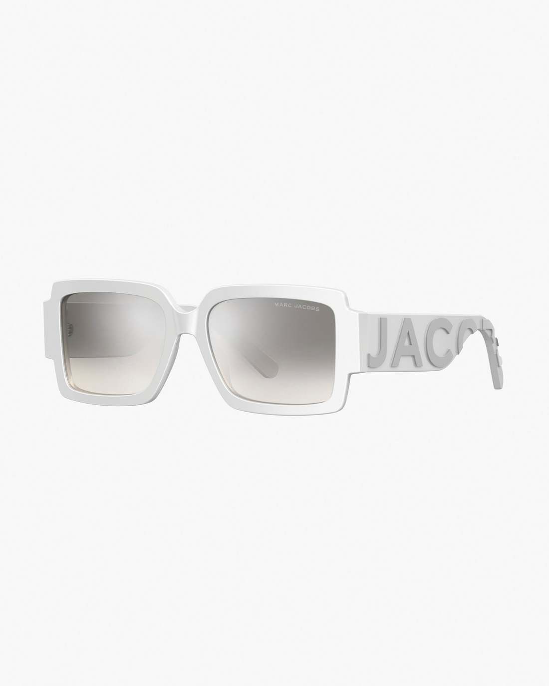 The Bold Logo Square Mirrored Sunglasses White/Grey Marc Jacobs