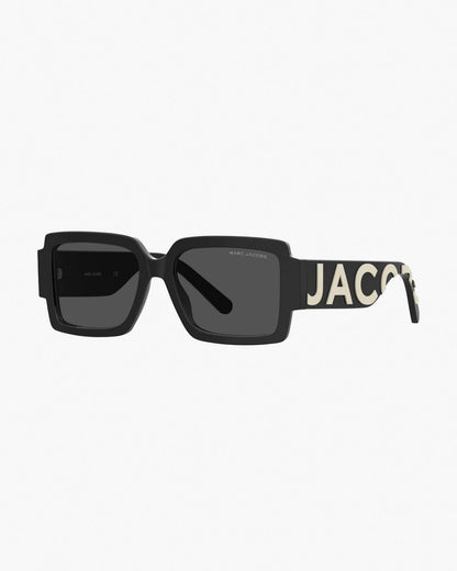 The Bold Logo Square Sunglasses Black/White Marc Jacobs