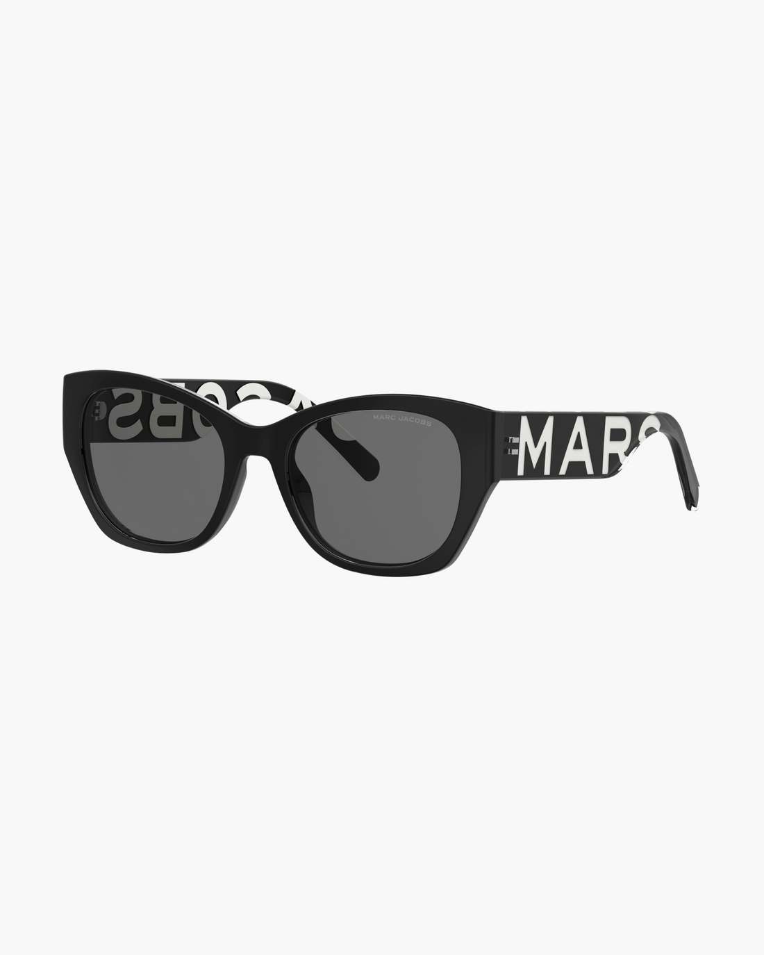 The Bold Logo Square Cat Eye Sunglasses Black/White Marc Jacobs