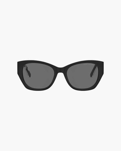 The Bold Logo Square Cat Eye Sunglasses Black/White Marc Jacobs
