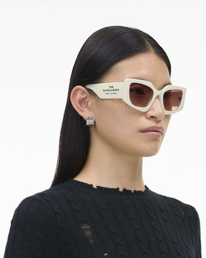 The Square Cat Eye Sunglasses Ivory Marc Jacobs