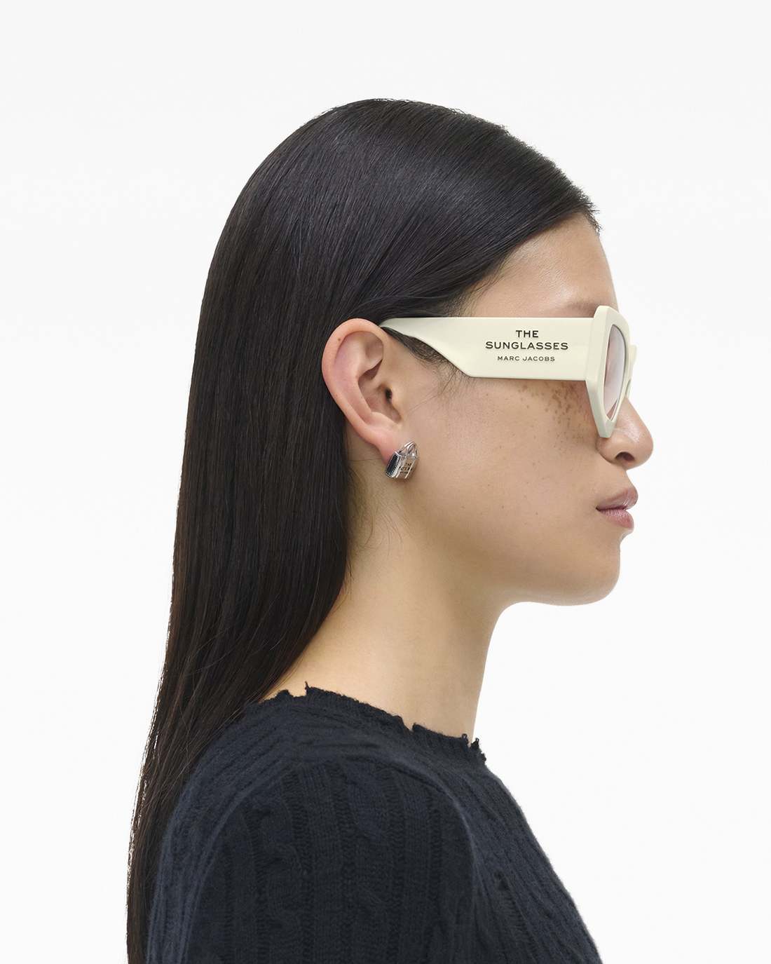 The Square Cat Eye Sunglasses Ivory Marc Jacobs