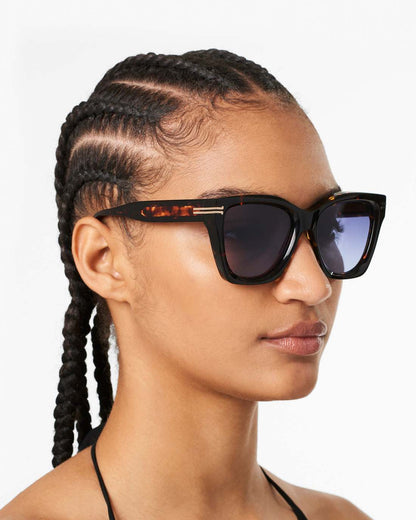 Icon Edge Oversized Square Sunglasses Havana Marc Jacobs