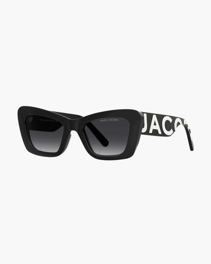 The Bold Logo Cat Eye Sunglasses Black/White Marc Jacobs