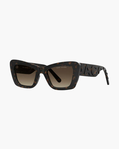 The Bold Logo Cat Eye Sunglasses Havana Marc Jacobs