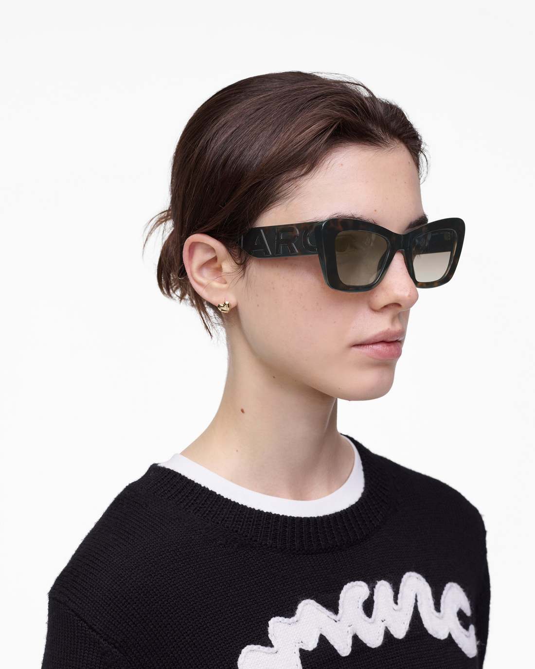 The Bold Logo Cat Eye Sunglasses Havana Marc Jacobs