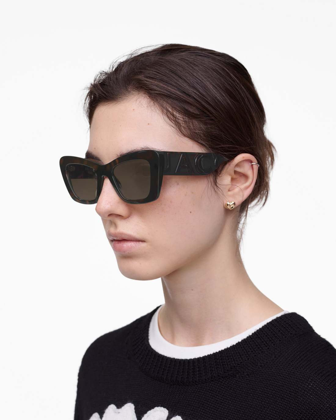 The Bold Logo Cat Eye Sunglasses Havana Marc Jacobs