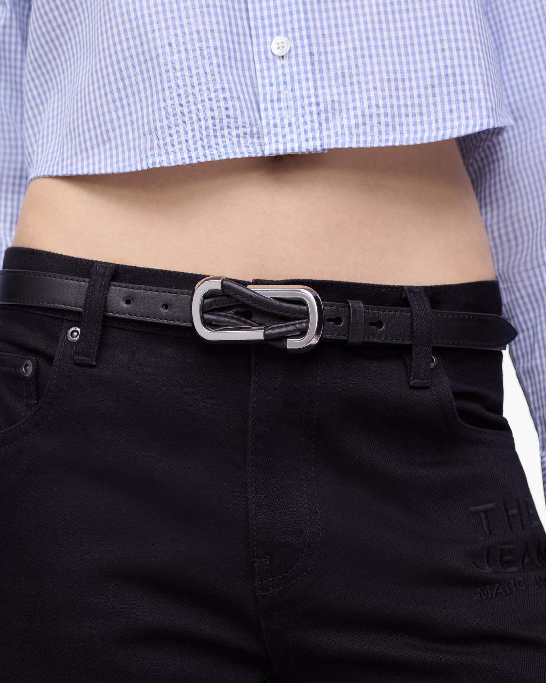 The Dual Belt Black/Silver Marc Jacobs
