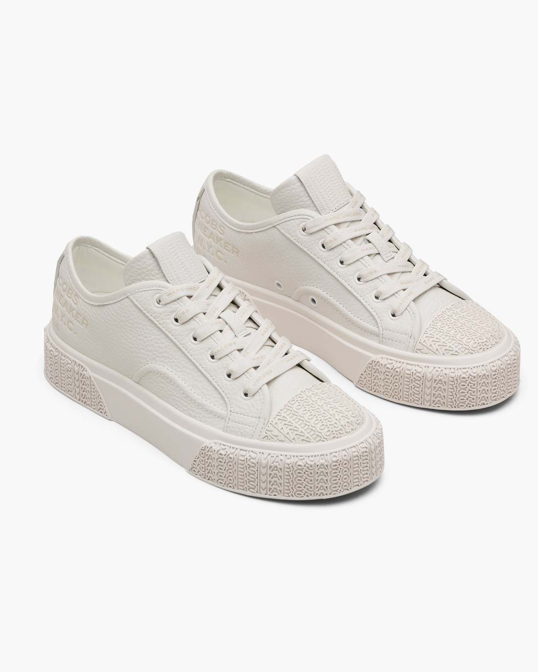 The Leather Sneaker Cotton White Marc Jacobs