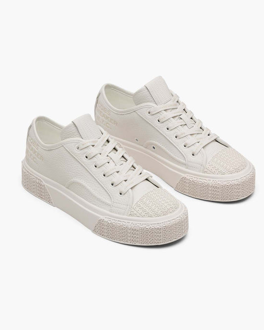 The Leather Sneaker Cotton White Marc Jacobs