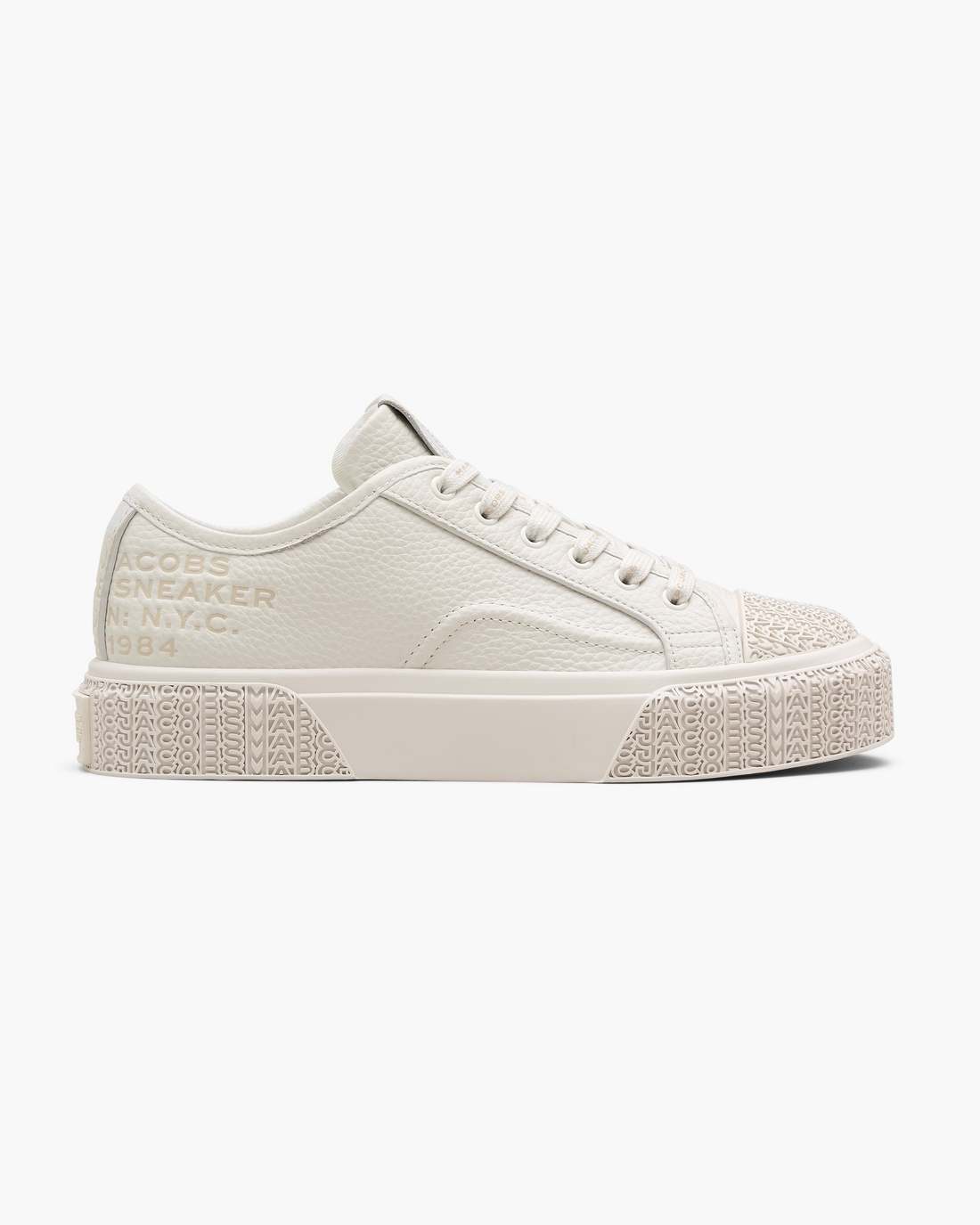 The Leather Sneaker Cotton White Marc Jacobs