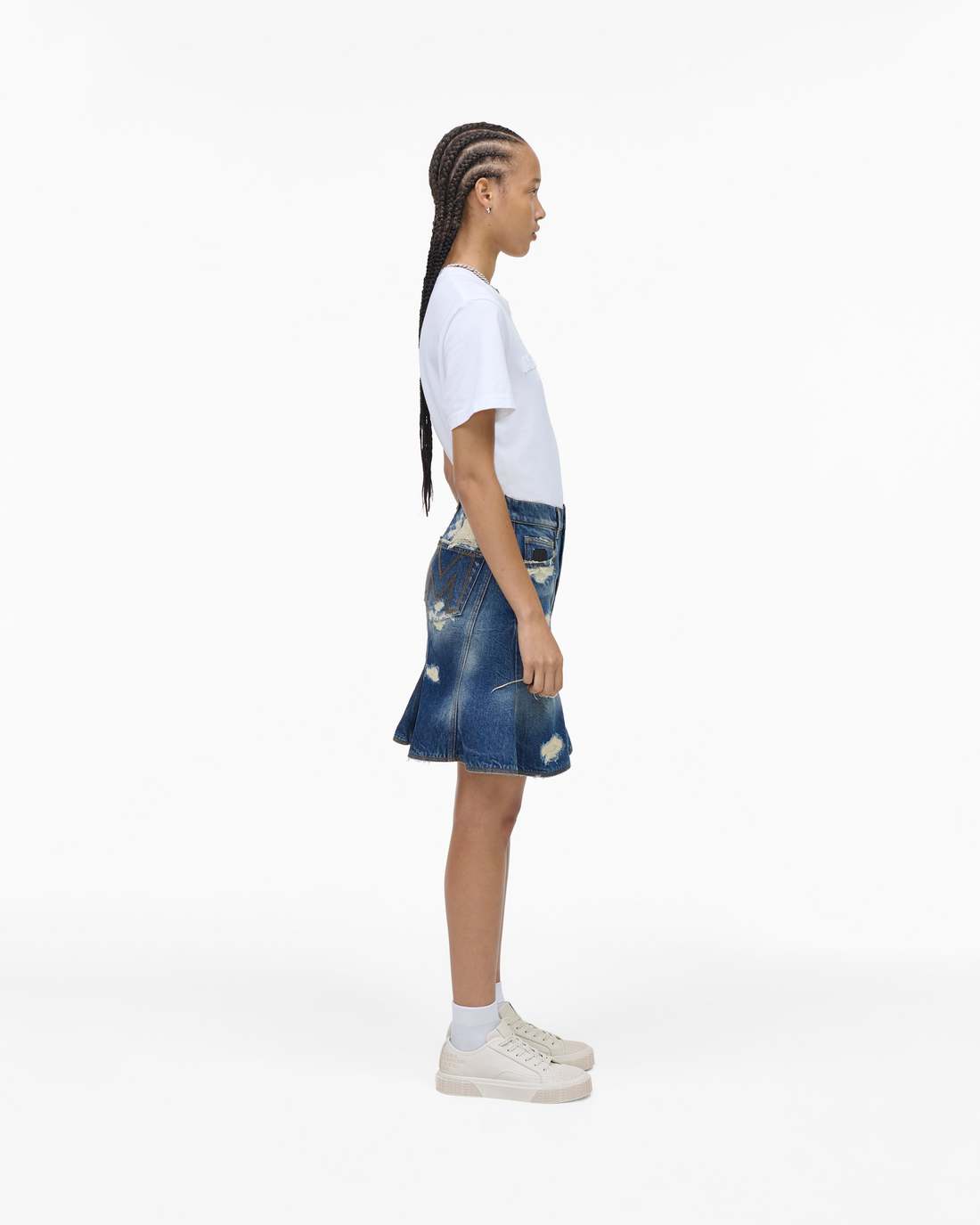 The Leather Sneaker Cotton White Marc Jacobs
