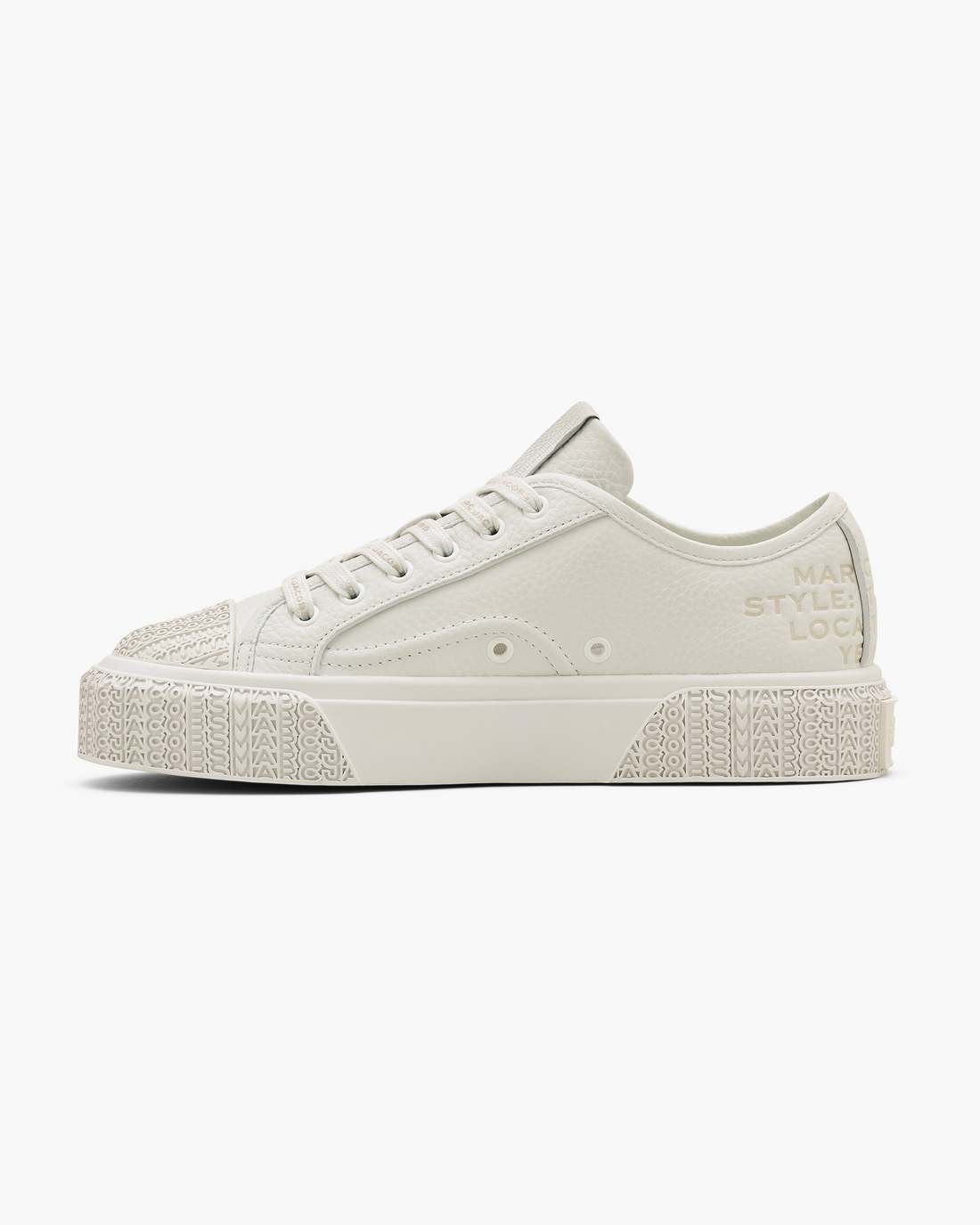 The Leather Sneaker Cotton White Marc Jacobs