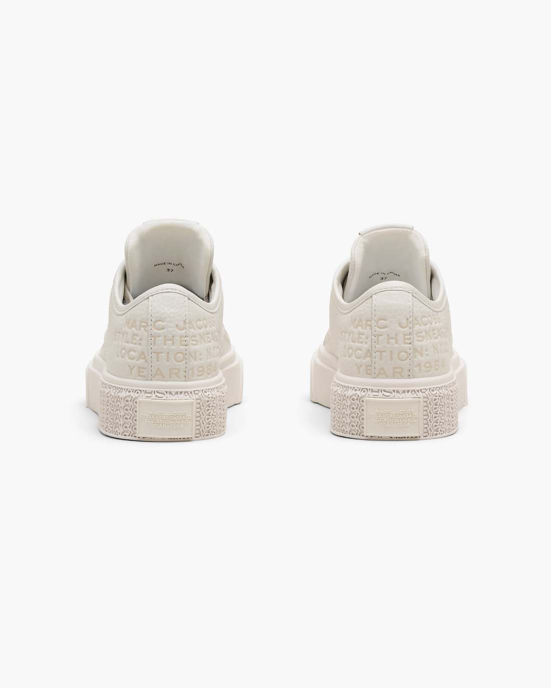The Leather Sneaker Cotton White Marc Jacobs