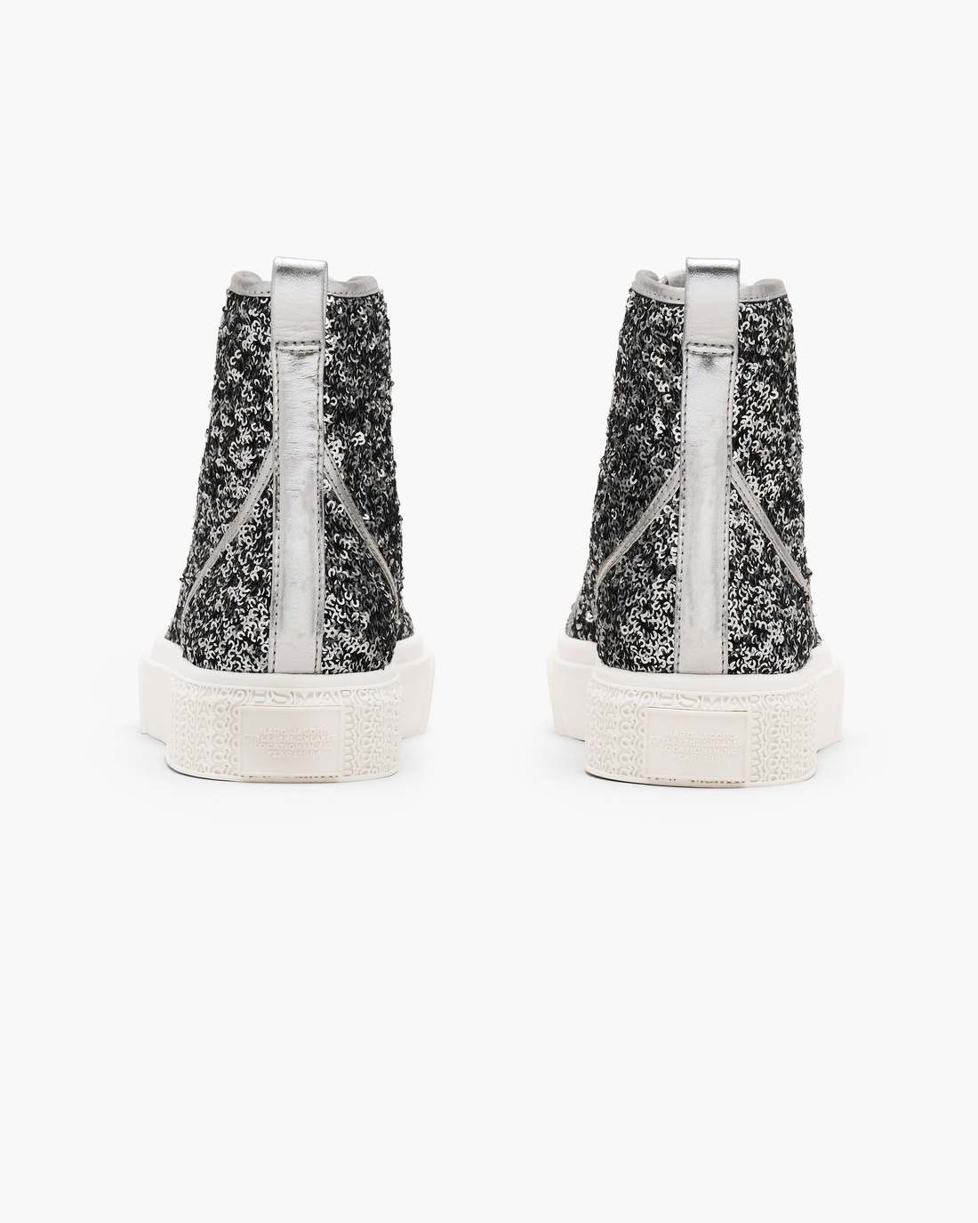 The Sequin High Top Sneaker Silver Marc Jacobs