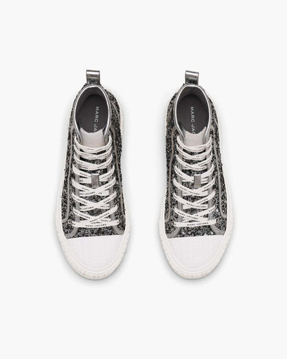 The Sequin High Top Sneaker Silver Marc Jacobs