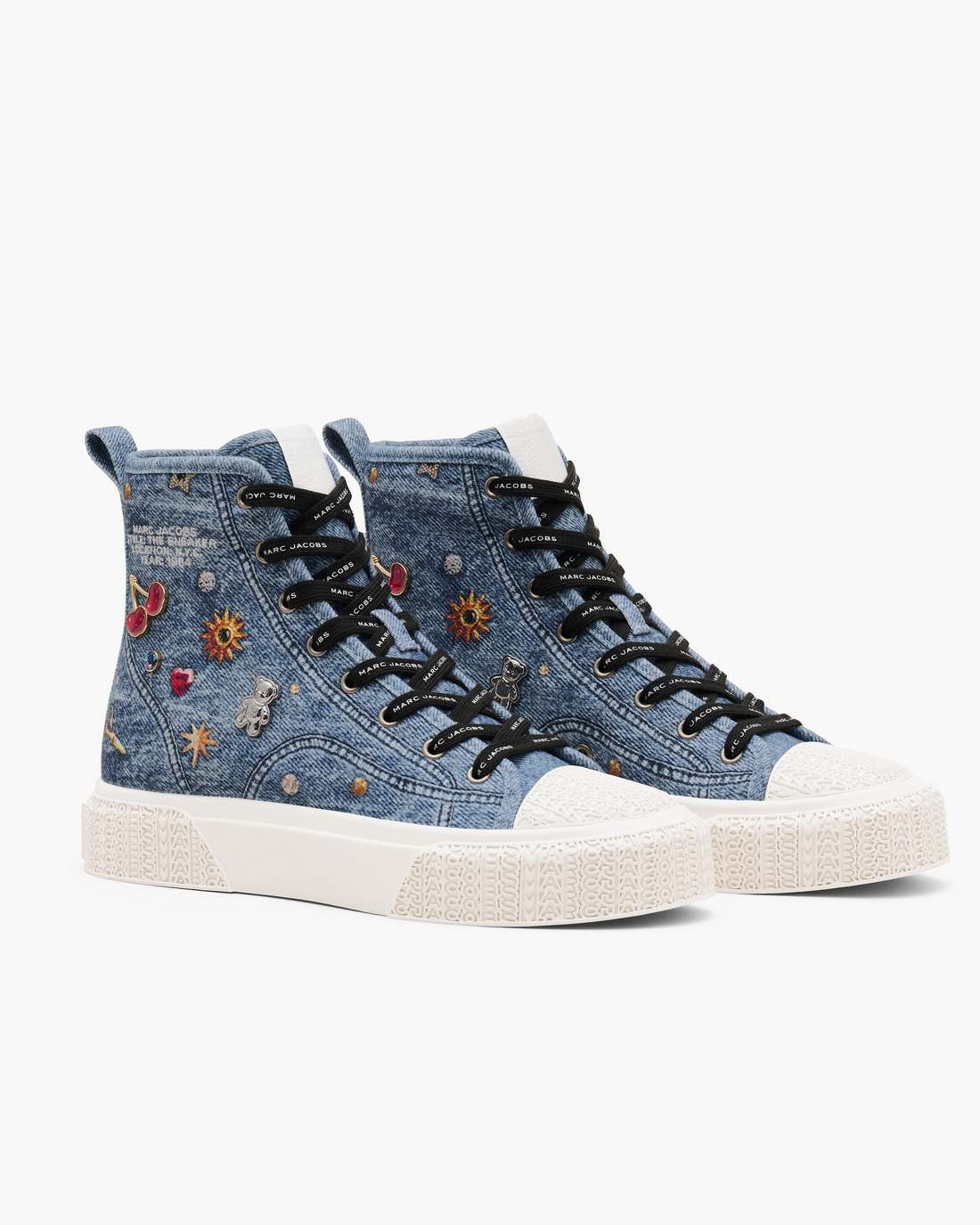 The Trinket Charm High Top Sneaker Medium Wash Multi Marc Jacobs